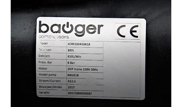 compressor BAUGER, type KOM100450K18, bj 2017